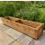 Wooden Rectangular Garden Planter Extra Long Brown - view 3