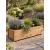 Pair of Wooden Garden Trough Planters Flower & Herb Grow Boxes 80x23x22cm - view 3