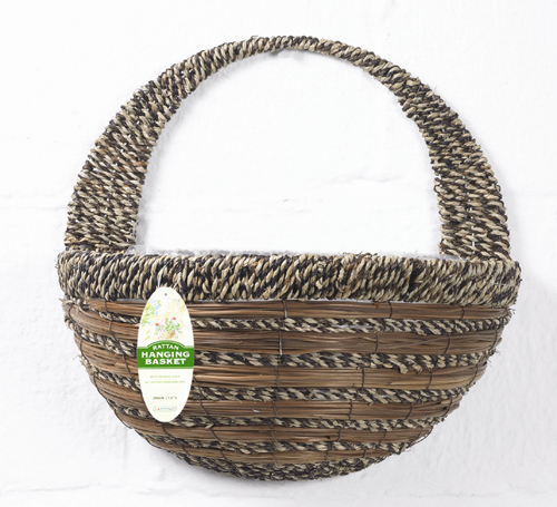 Sisal Rope & Fern Wall Basket