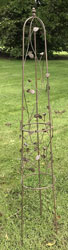 Garden Obelisk 1.6m Nature Bird and Leaf Rust Effect