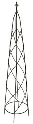1.2m Black Metal Garden Nostell Obelisk
