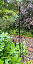 1.2m Black Metal Garden Crooked Obelisk