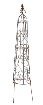 Chestnut Garden Obelisk - Large Twist