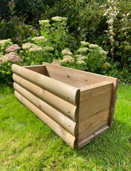 Lodge Wooden Plant Container Tan 60cm