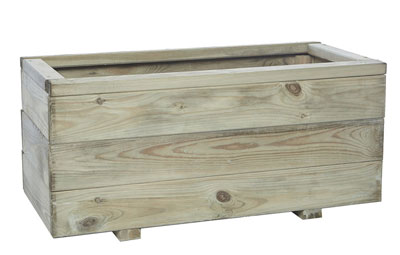 Large Wooden Rectangular Planter