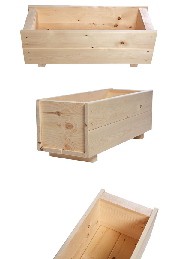 Wooden Rectangular Garden Planter Untreated