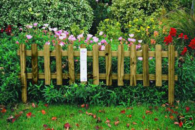 Burnt Finish Picket Fence