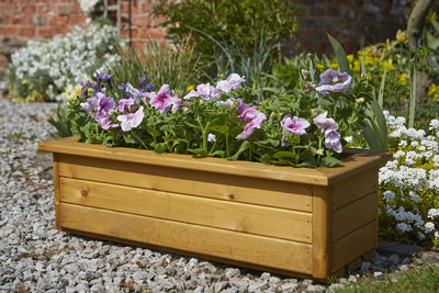 Garden Wooden Box Flower Trough Glebe