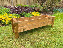 Garden Box Wooden Planter on Legs Plant Bed Medium