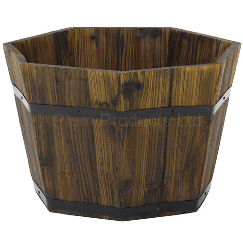 Hexagonal Wood Planter 