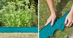 120cm x 15cm Green Plastic Lawn Edging