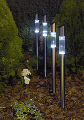 4 Solar Post  Lights