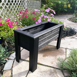 Plant Pot With Legs Wood Raised Planter Boxes Black