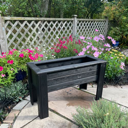 Raised Bedding Planters Flower Pot with Legs Black