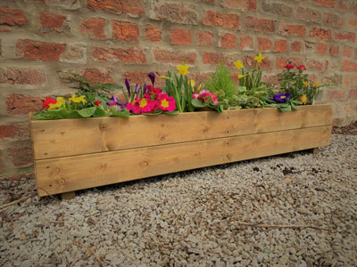 Wooden Garden Rectangle Planter Large