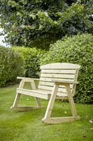 Two Seater Rocking Natural Garden Bench