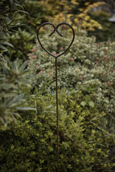Rusty Heart Plant Stake