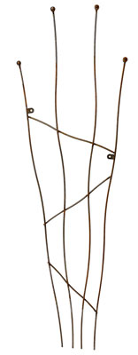 Natural Metal Rust Crooked Garden Trellis