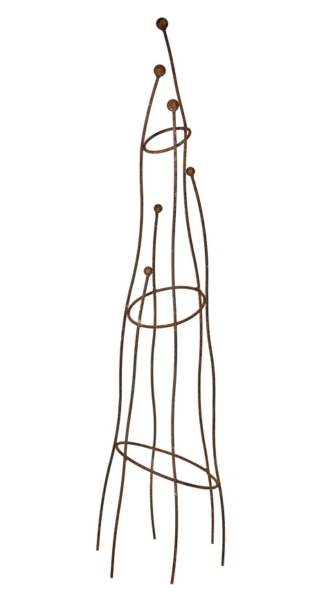 Sculptural Garden Obelisk - 1.2m Rust