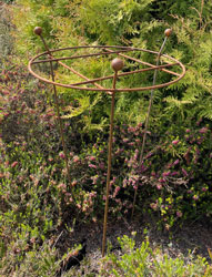 Rusty Peony Grow Through Ring Grid Flower Support