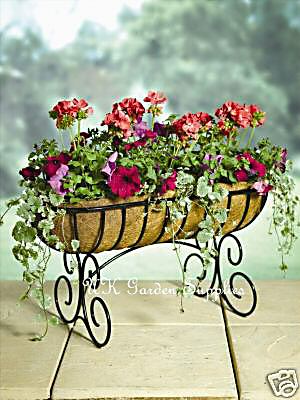 Metal Trough Flower Planter