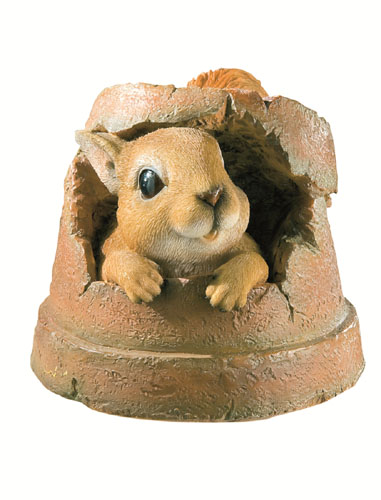 Squirrel Pot Garden Ornament