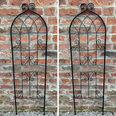 Metal Plant Flower Trellises Frames 140cm Set of 2