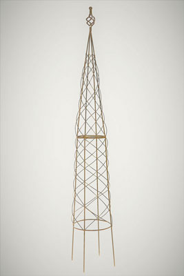 Rust Twist  Metal Garden Obelisk 160cm