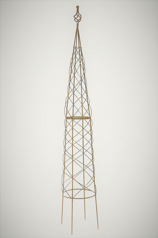 Rust Twist  Metal Garden Obelisk 160cm