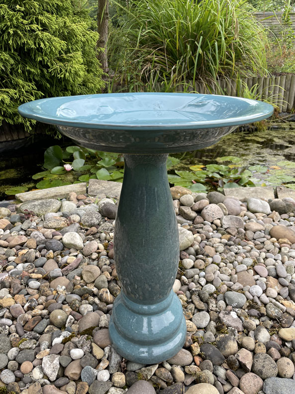 Large Ceramic Tall Wild Bird Bath