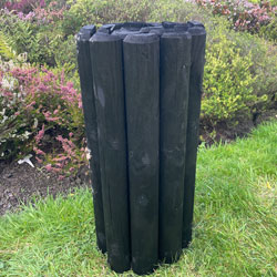 Log Roll Log Garden Edging Black 660mm High