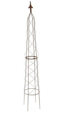 Large Spire Garden Obelisk Rust Effect 200cm