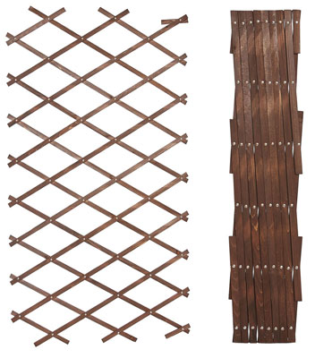 Garden Trellis - 1.8m x 0.3m Expandable Riveted - Tan