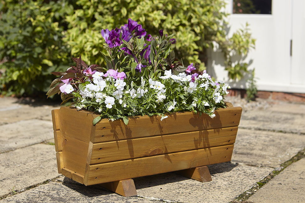 Hidcote Trough Wood Planter