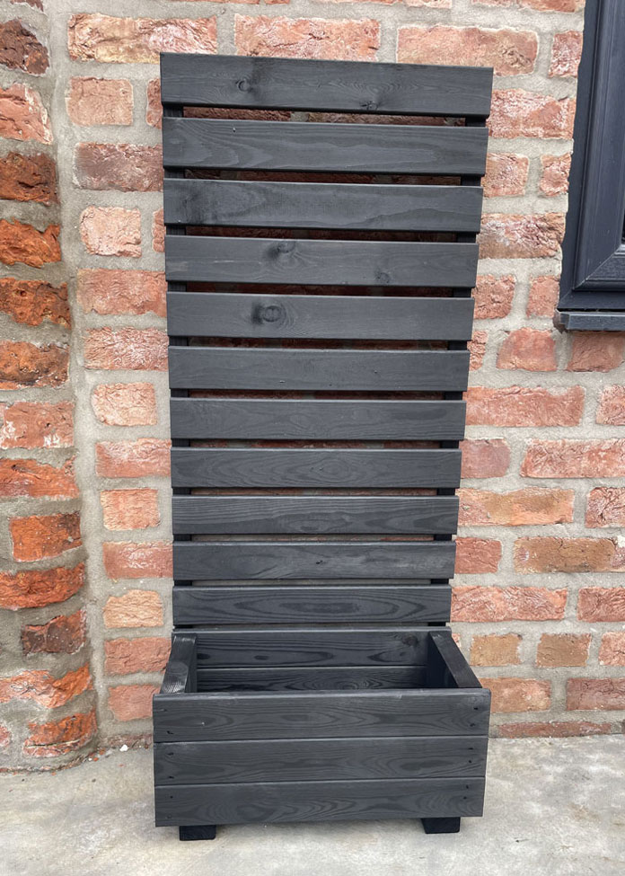 Black Ash Trellis Planter Box