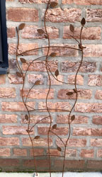 1.2m Garden Trellis Natural Twig Design  - Rust