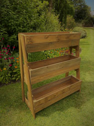 Wooden Ladder Raised Stepped Planter Boxes Large