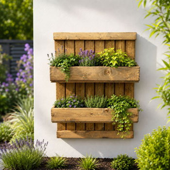 Wall Mounted Wooden Planter Dual 60cm Planter Boxes Fully Assembled