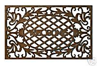 Large welcome cast iron door mat