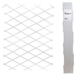 2.0m x 1.0m Expandable White Plastic Trellis