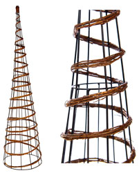 1.2m Natural Willow and Wire Obelisk