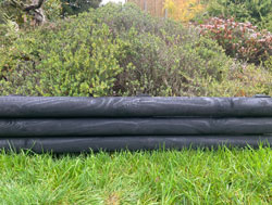 Wooden Black Flower Log Edging Raised Garden Bed
