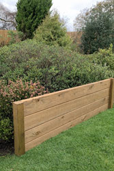 Wood Garden Border Durable Wooden Path, Lawn and Bed Edging 4 Board 100cm Long