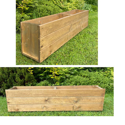 Large Wooden Herb Veg Planter Extra Depth