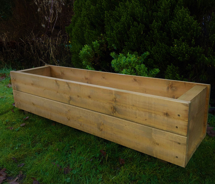 90cm Wooden Plant Trough Container