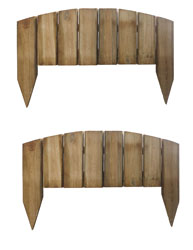 Wood lawn edging boards Arched 2 Pack