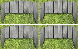 Garden Picket Lawn Edging Panels Pack of 4