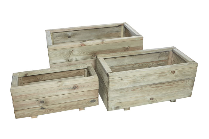 Wooden Planter Boxes Set of 3