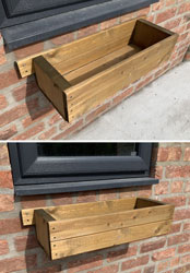  Wooden Wall Window Box - Medium